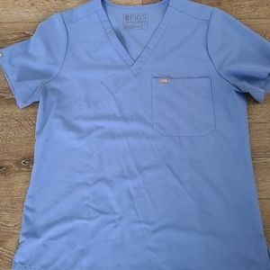 Figs Ceil Blue Catarina Scrub Top